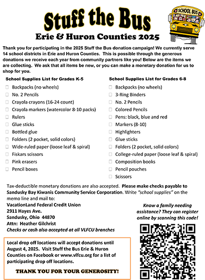 2025 Stuff The Bus Flyer